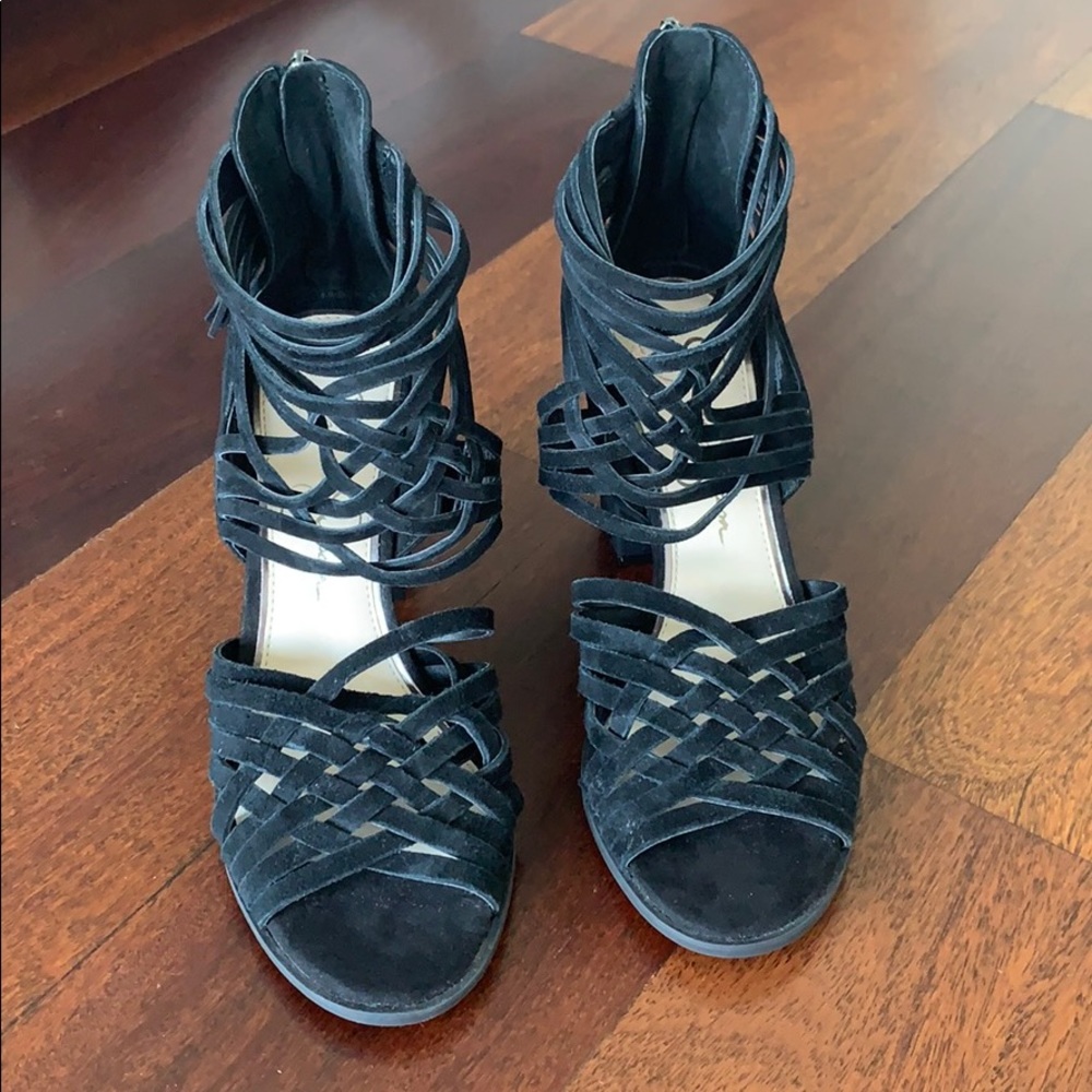 Jessica Simpson Black Strappy Heels